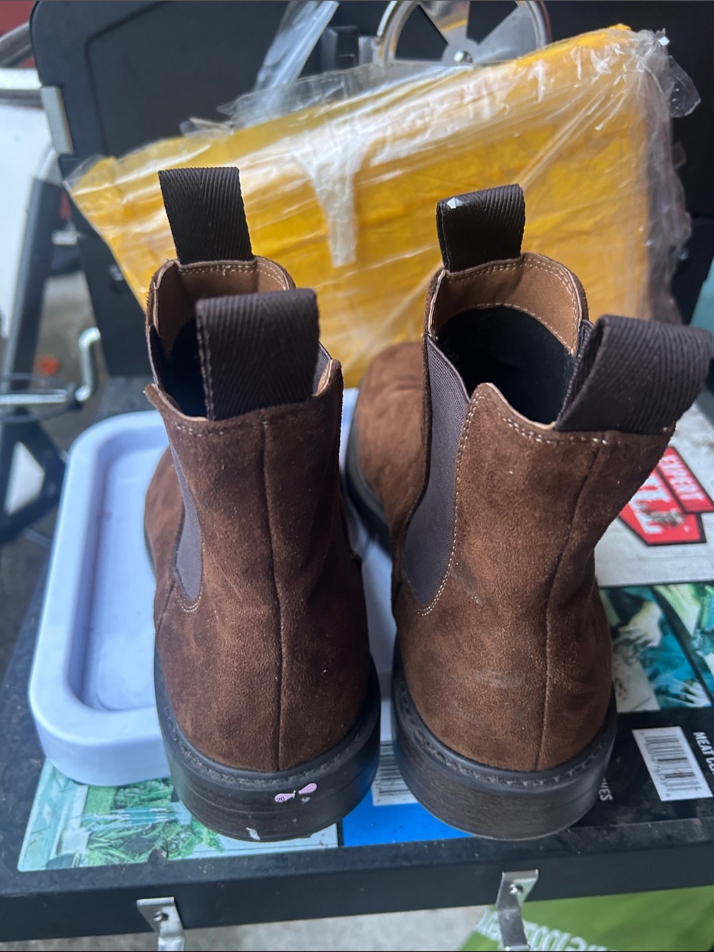 H & M Men’s Brown Suede Chelsea Slip On Boots Boots Size 43/10US - Picture 16 of 16
